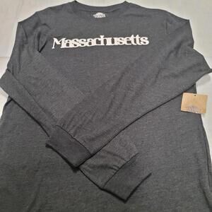 HOME Free Massachusetts Long Sleeve Shirt L - Graphic Sailboat Ocean Sunset NWT